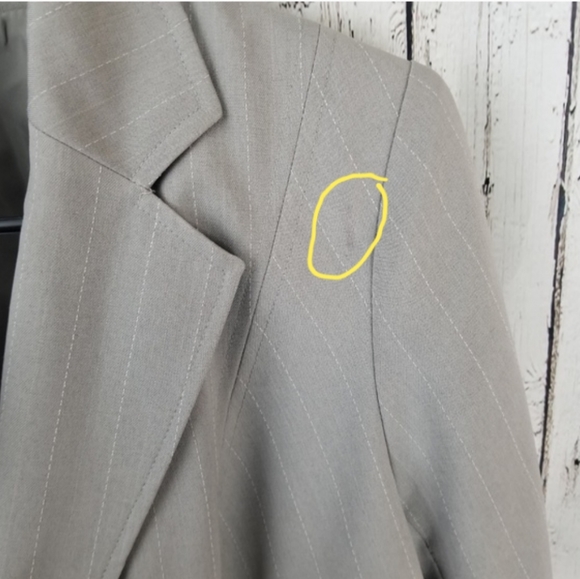 Lane Bryant Gray White striped Blazer Sz16 - Picture 7 of 8